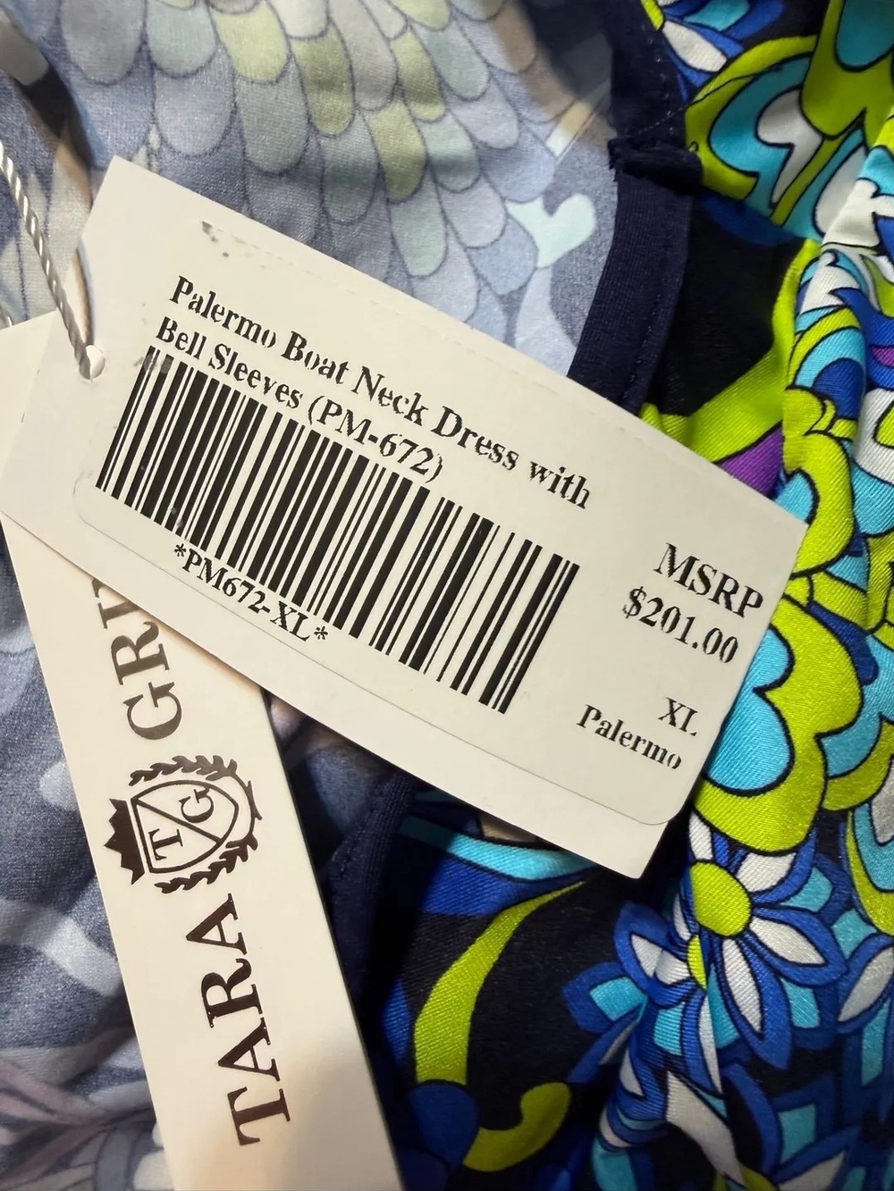Tara Grinna Palermo Boat Neck Floral Dress | Size XL - NWT - Picture 3 of 4